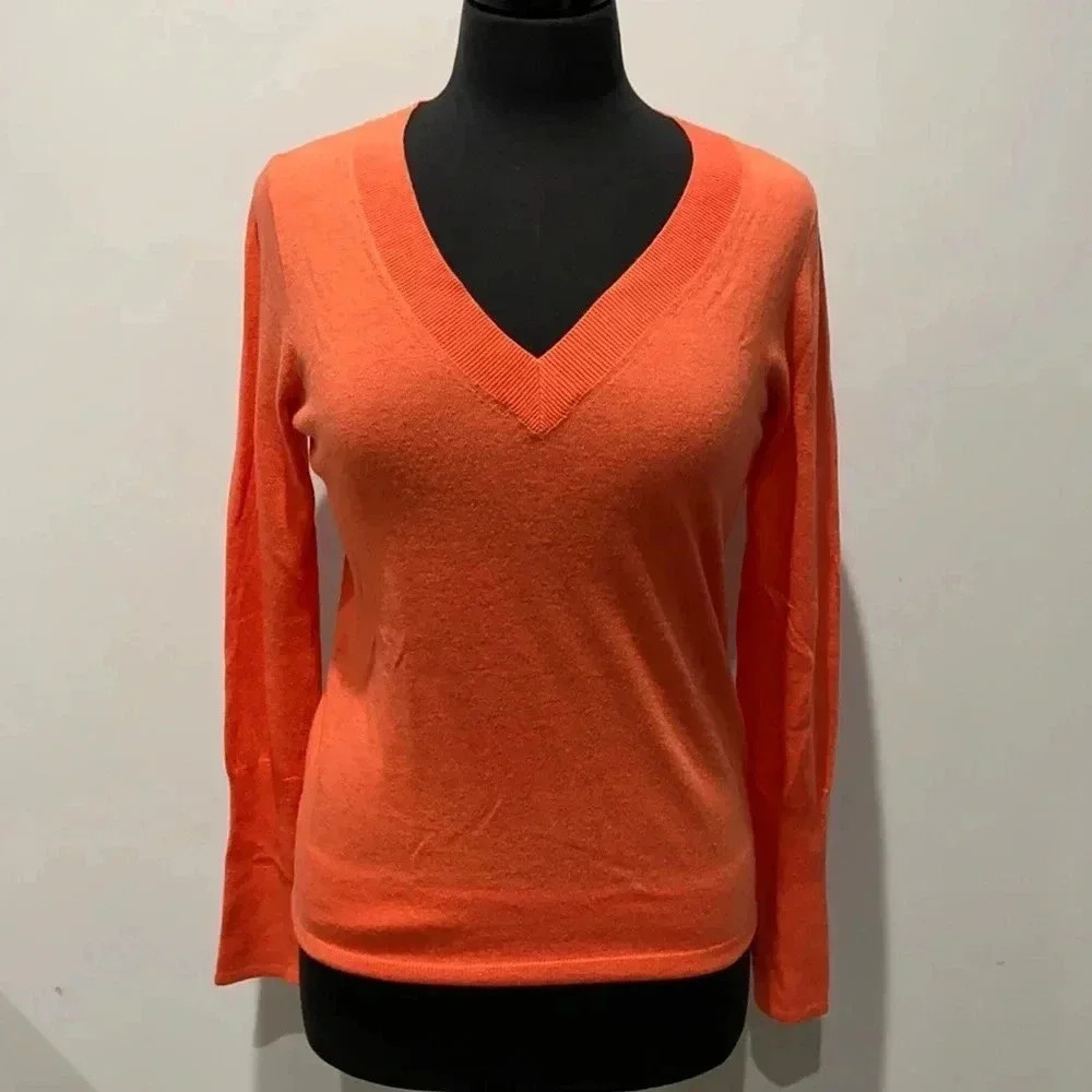 J.Crew |V Neck Silk / Wool Blend Sweater